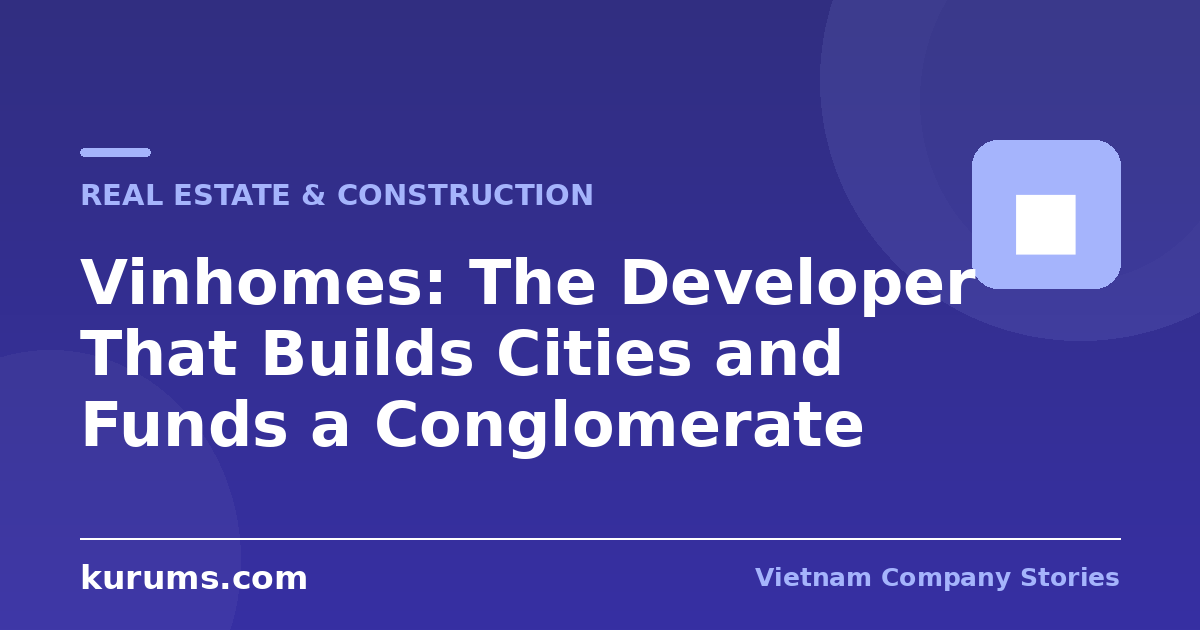 Vinhomes: The Developer That Builds Cities and Funds a Conglomerate