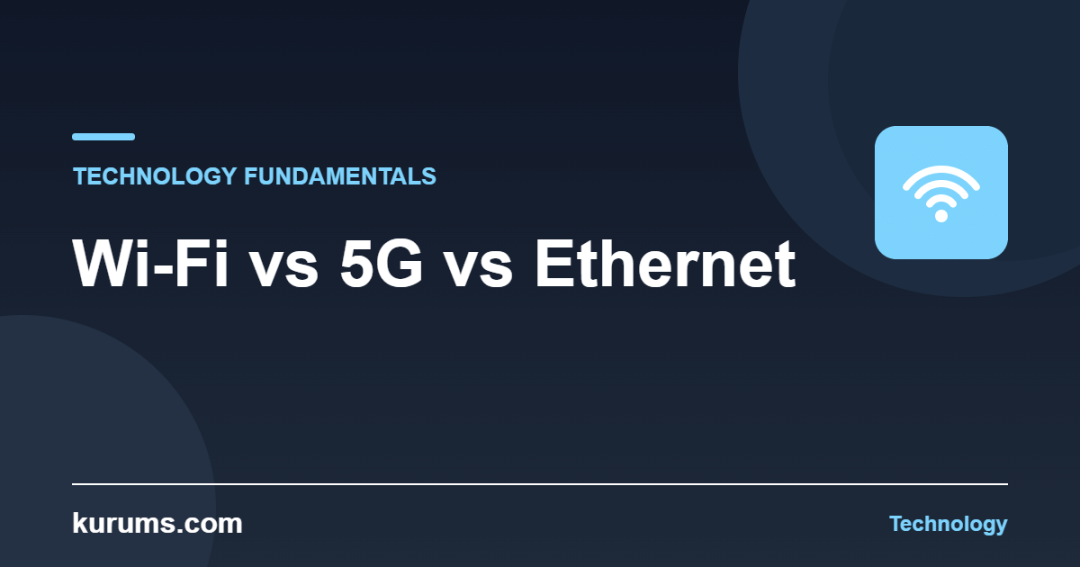 Wi-Fi vs 5G vs Ethernet — Technology Fundamentals guide cover