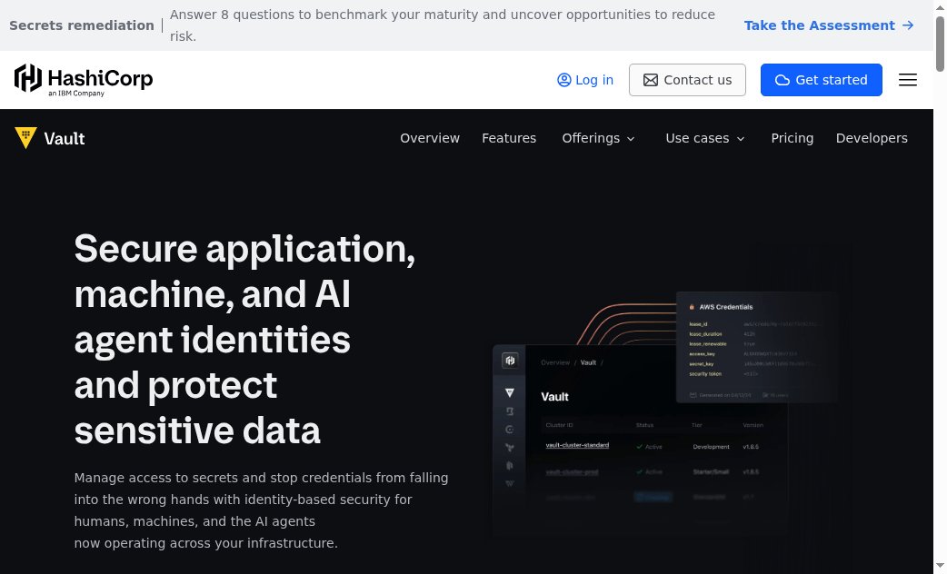 HashiCorp Vault (Community / HCP / Enterprise) official homepage