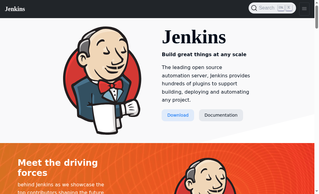 Jenkins official homepage