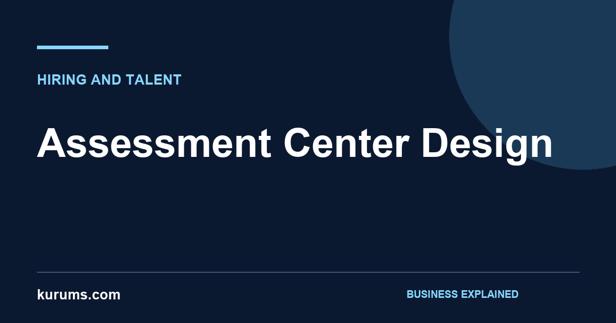 Assessment Center Design