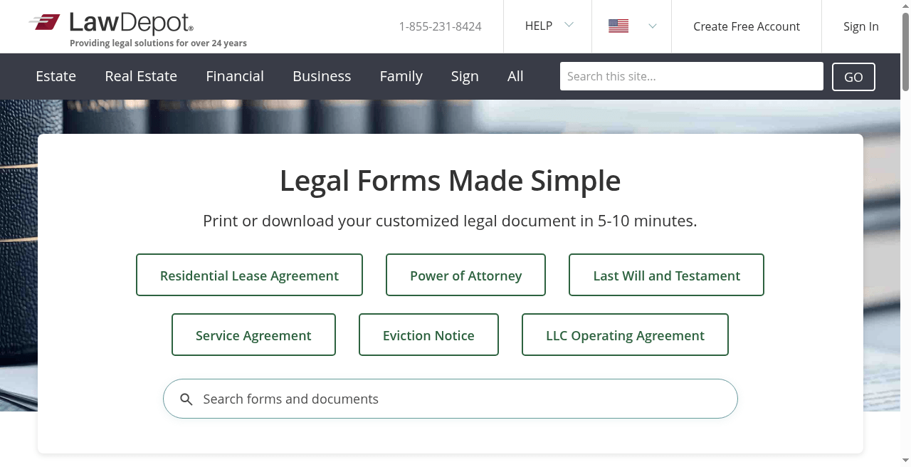 LawDepot official homepage