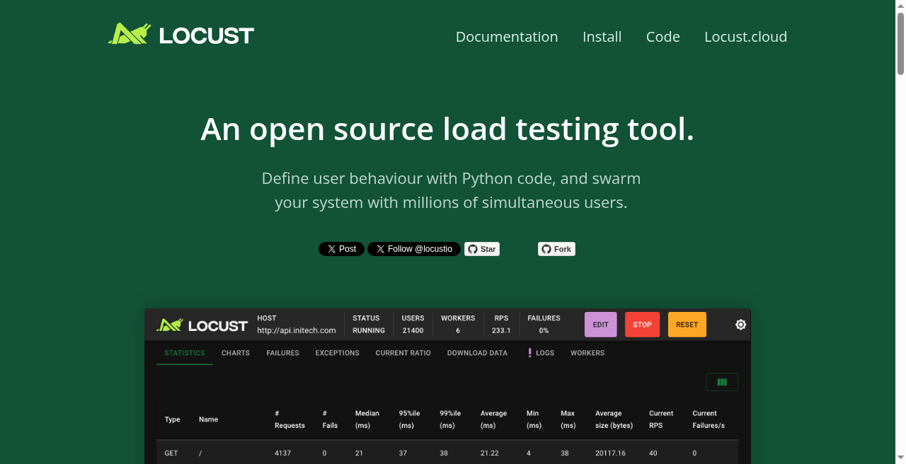 Locust official homepage