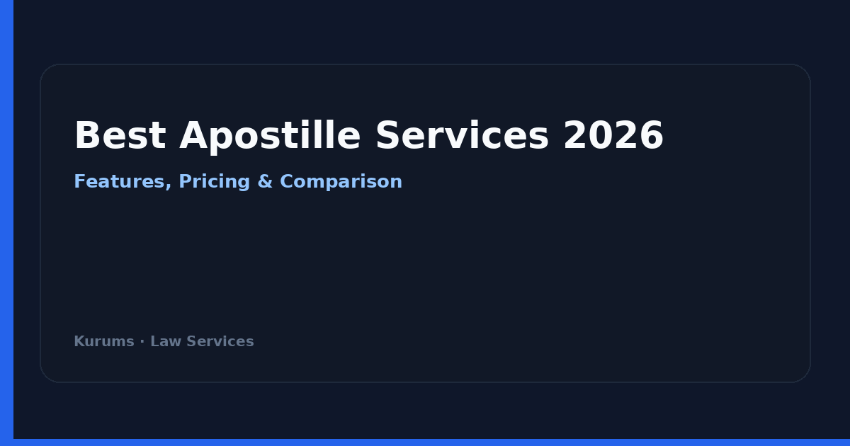 Best Apostille Services 2026 — Kurums