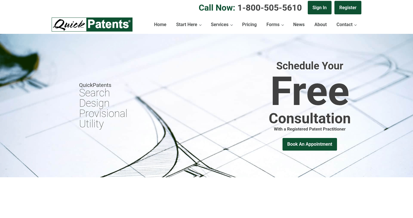 Quick Patents homepage / services overview