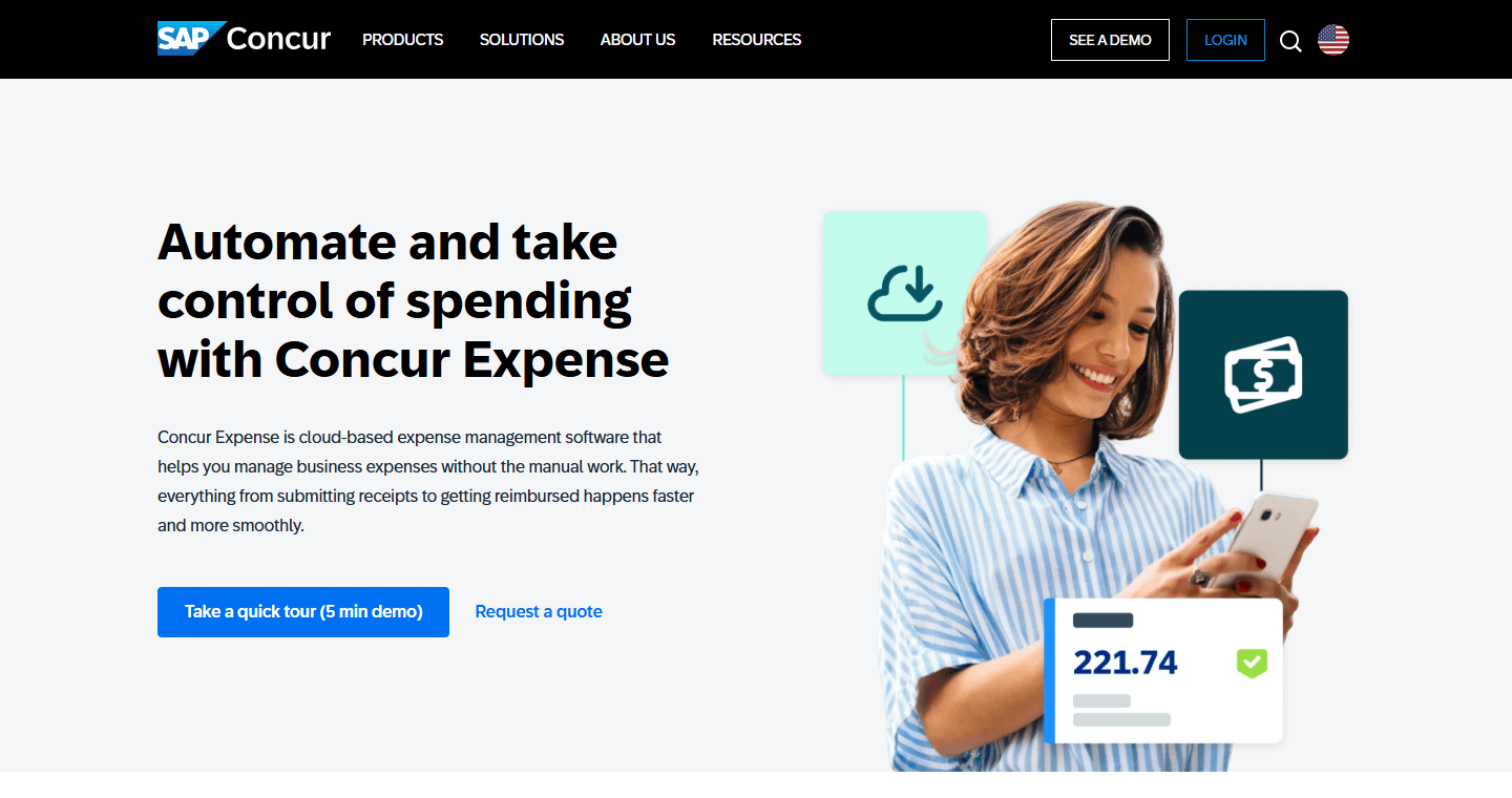 SAP Concur official expense management page