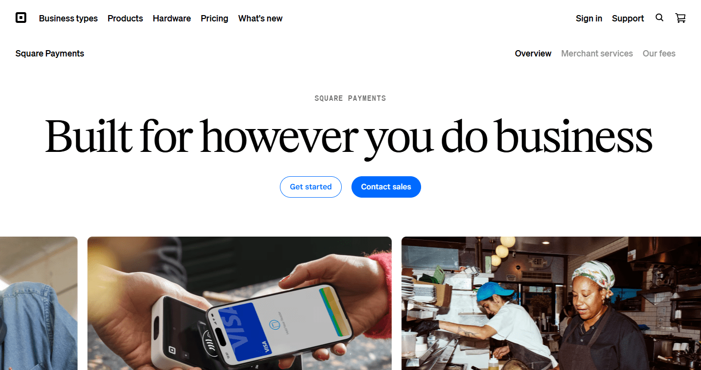 Square official payments page