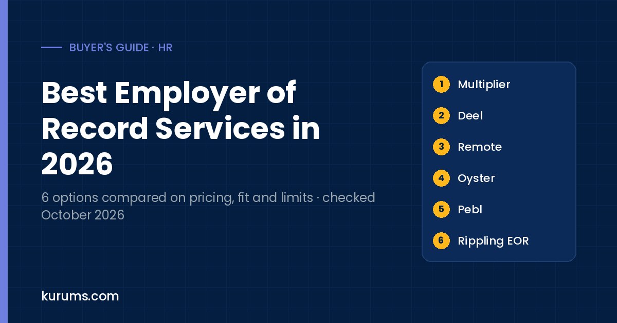Best Employer of Record Services in 2026: Pricing and Coverage Compared