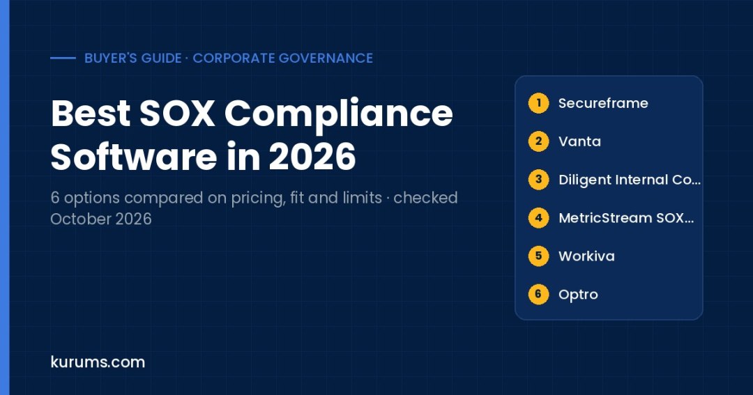 Best SOX Compliance Software in 2026: Internal Controls Tools Compared