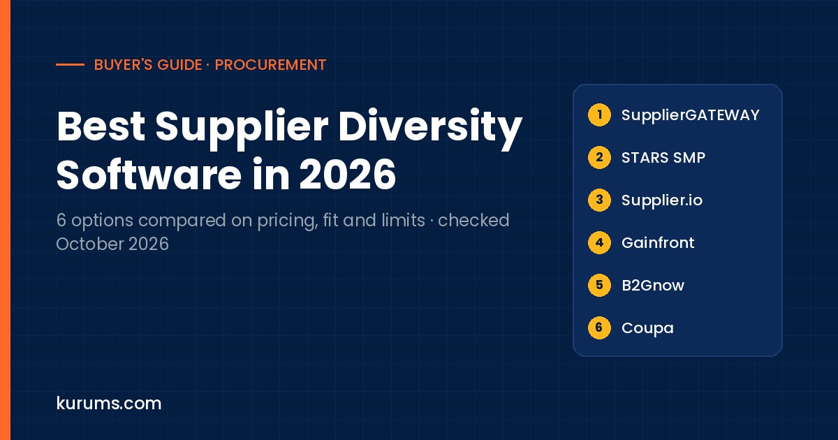 Best Supplier Diversity Software in 2026: Spend and Tier 2 Tools Compared