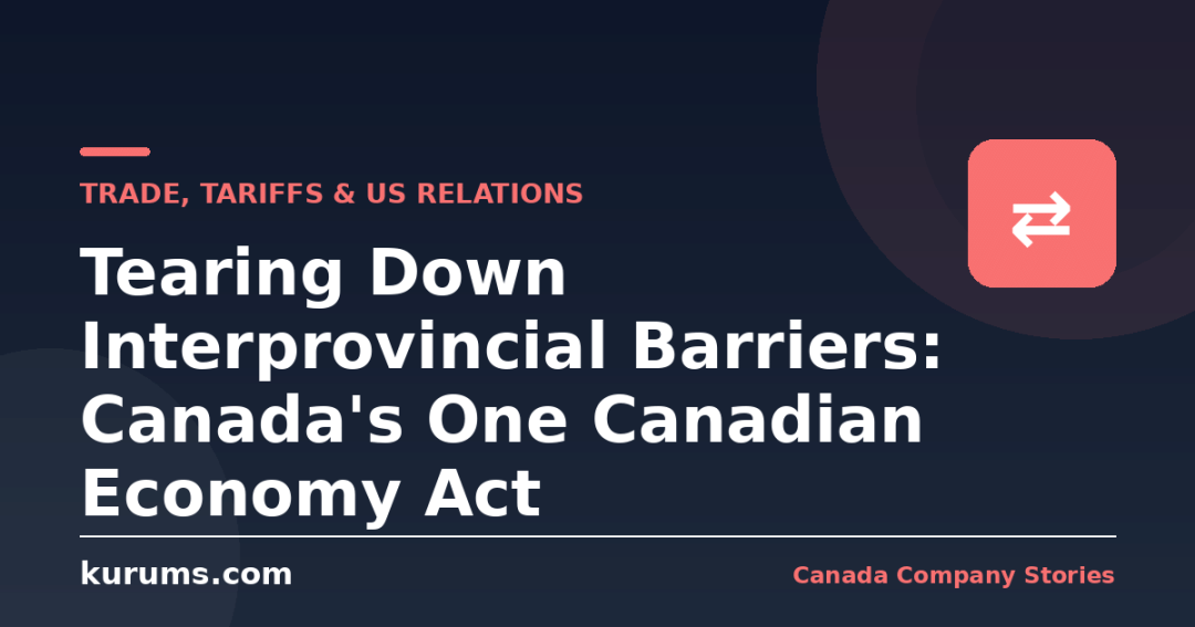Tearing Down Interprovincial Barriers: Canada’s One Canadian Economy Act