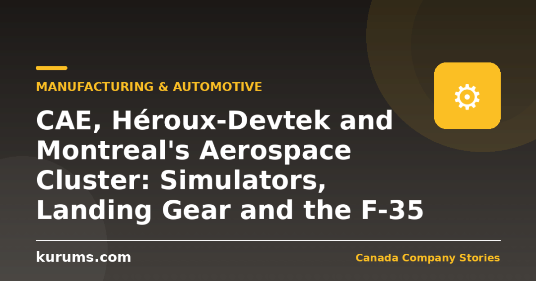 CAE, Héroux-Devtek and Montreal's Aerospace Cluster: Simulators, Landing Gear and the F-35