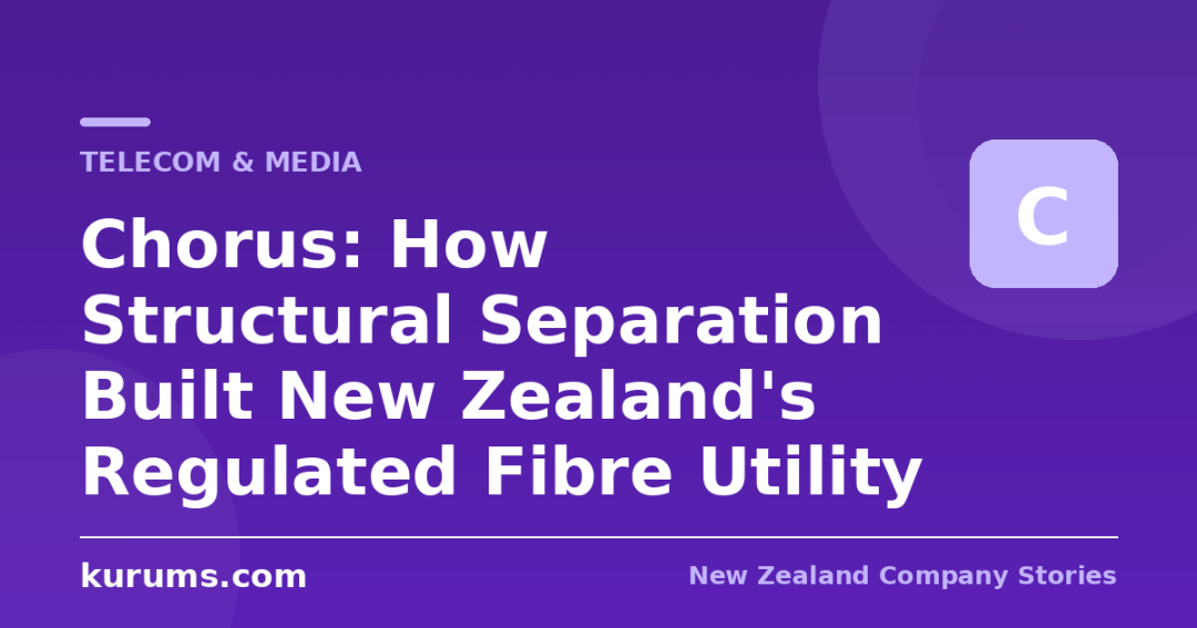 Chorus: How Structural Separation Built New Zealand’s Regulated Fibre Utility