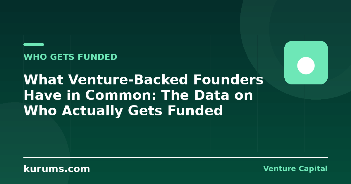 What Venture-Backed Founders Have in Common: The Data on Who Actually Gets Funded