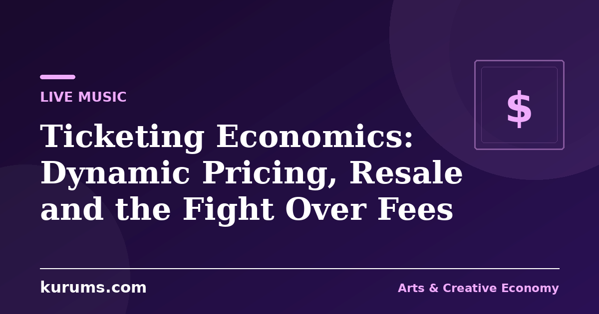 Ticketing Economics: Dynamic Pricing, Resale and the Fight Over Fees