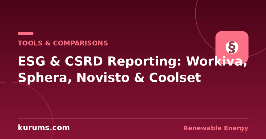 Workiva vs Sphera vs Novisto vs Coolset: ESG & CSRD Reporting Software Compared