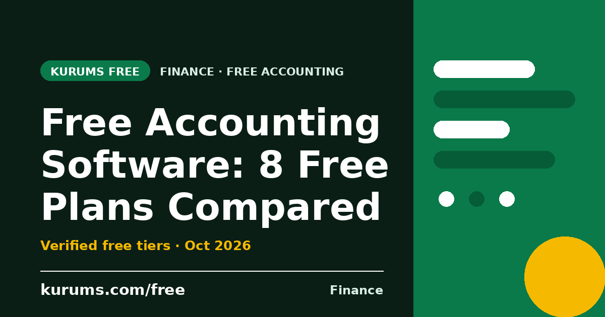 Free Accounting Software (2026): 8 Free Plans Compared - Kurums ...