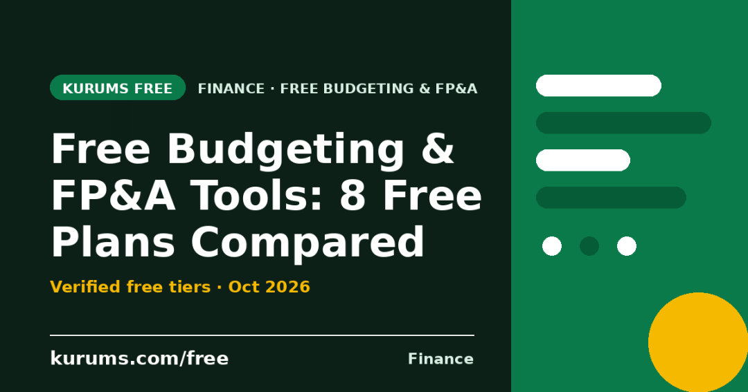 Free Budgeting & FP&A Tools (2026): 8 Free Plans Compared