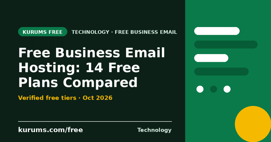 Free Business Email Hosting (2026): 14 Free Plans Compared