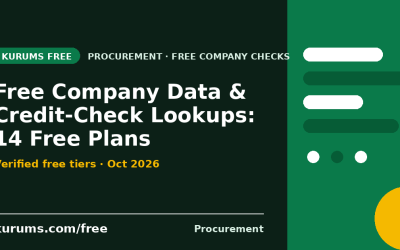 Free Company Data & Credit-Check Lookups (2026): 14 Free Plans Compared