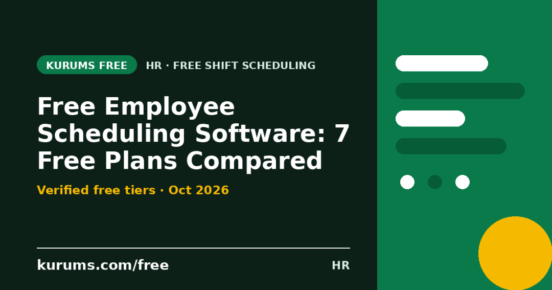 Free Employee Scheduling Software (2026): 7 Free Plans Compared