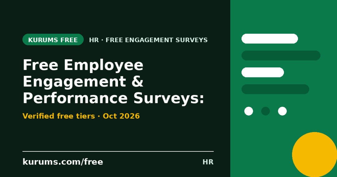 Free Employee Engagement & Performance Surveys (2026): 8 Free Plans Compared