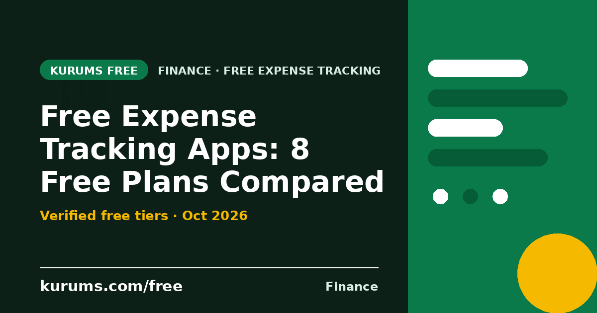 Free Expense Tracking Apps (2026): 8 Free Plans Compared