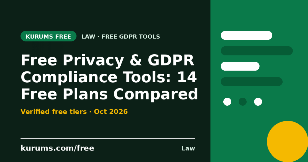 Free Privacy & GDPR Compliance Tools (2026): 14 Free Plans Compared