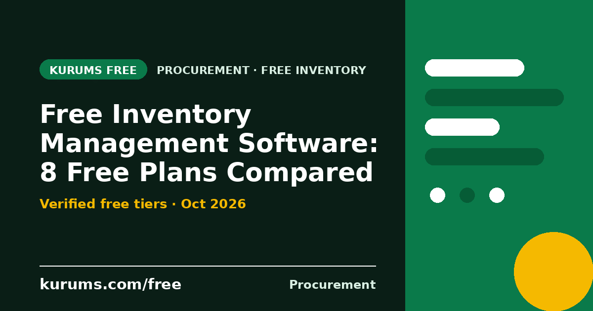 Free Inventory Management Software (2026): 8 Free Plans Compared