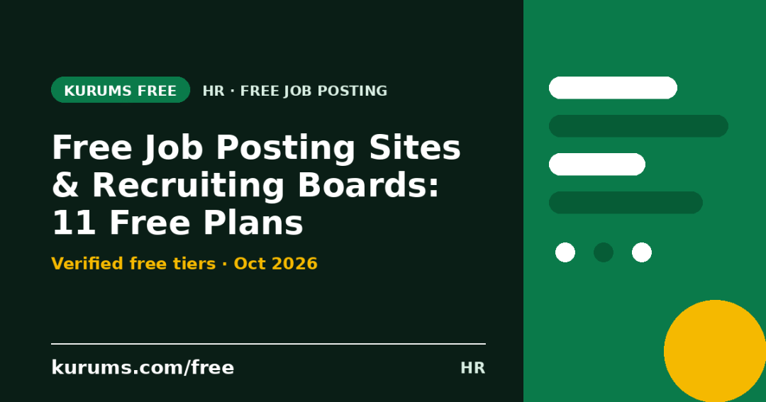 Free Job Posting Sites & Recruiting Boards (2026): 11 Free Plans Compared