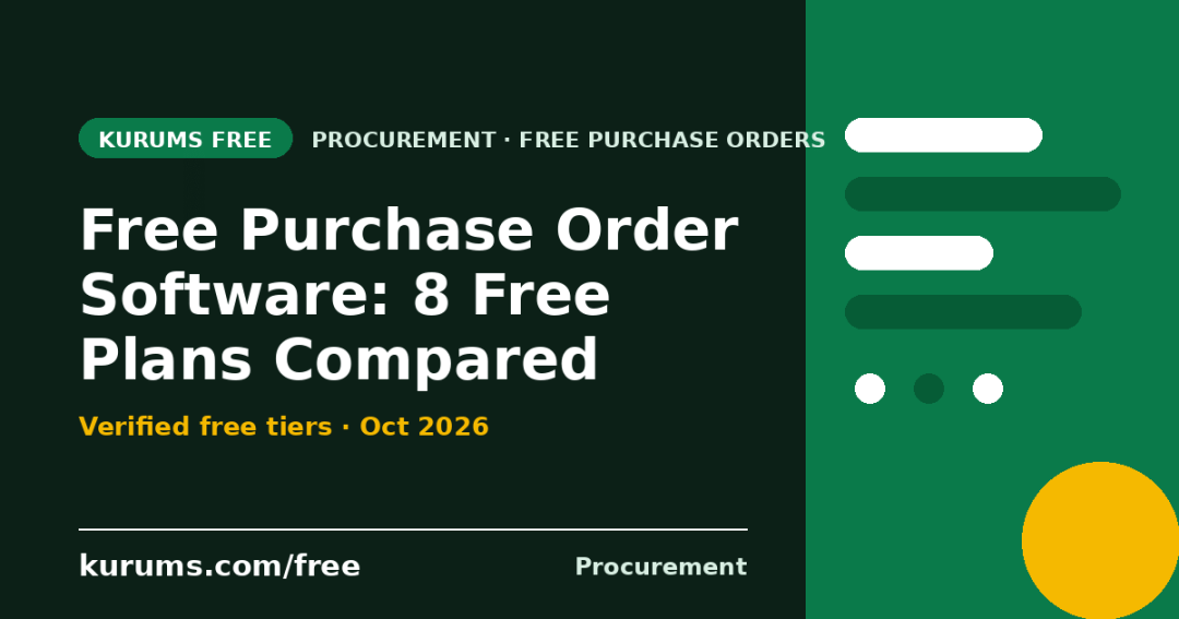 Free Purchase Order Software (2026): 8 Free Plans Compared