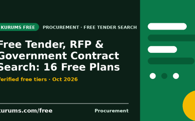 Free Tender, RFP & Government Contract Search (2026): 16 Free Plans Compared