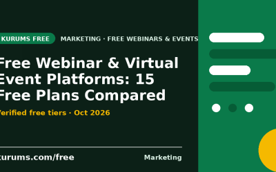 Free Webinar & Virtual Event Platforms (2026): 15 Free Plans Compared