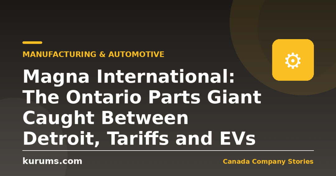 Magna International: The Ontario Parts Giant Caught Between Detroit, Tariffs and EVs