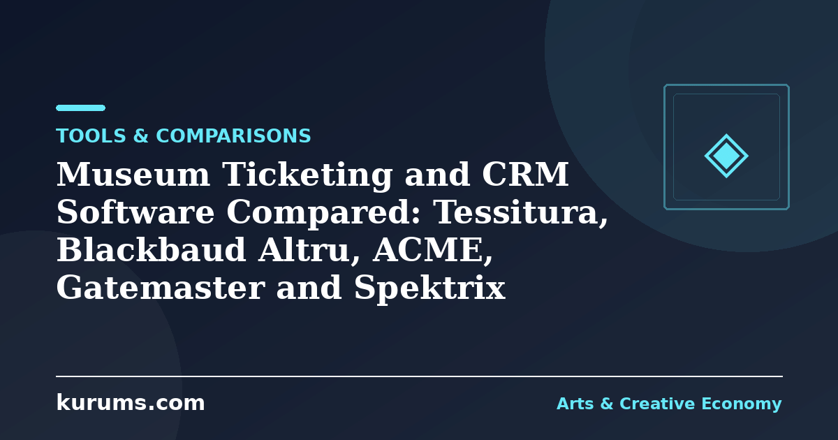 Museum Ticketing and CRM Software Compared: Tessitura, Blackbaud Altru, ACME, Gatemaster and Spektrix