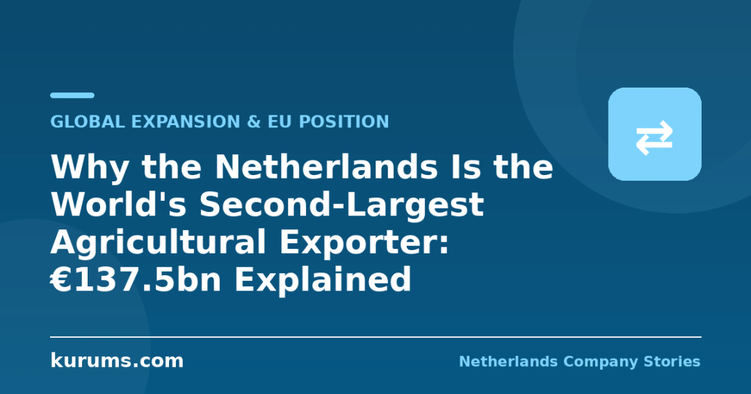 Why the Netherlands Is the World's Second-Largest Agricultural Exporter: €137.5bn Explained