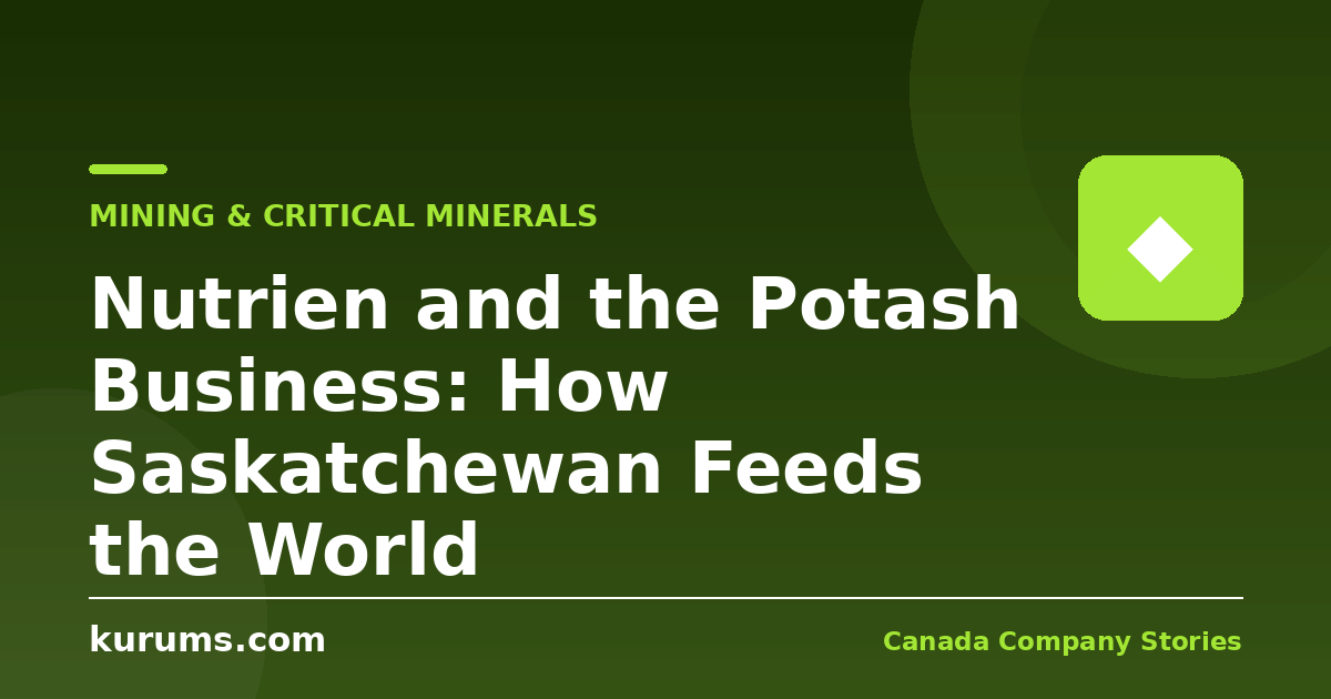 Nutrien and the Potash Business: How Saskatchewan Feeds the World