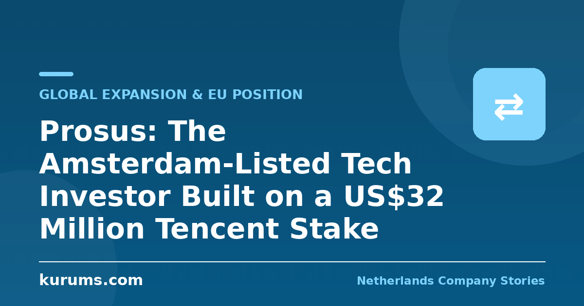 Prosus: The Amsterdam-Listed Tech Investor Built on a US$32 Million Tencent Stake