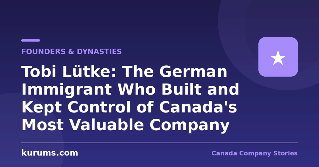 Tobi Lütke: The German Immigrant Who Built and Kept Control of Canada’s Most Valuable Company