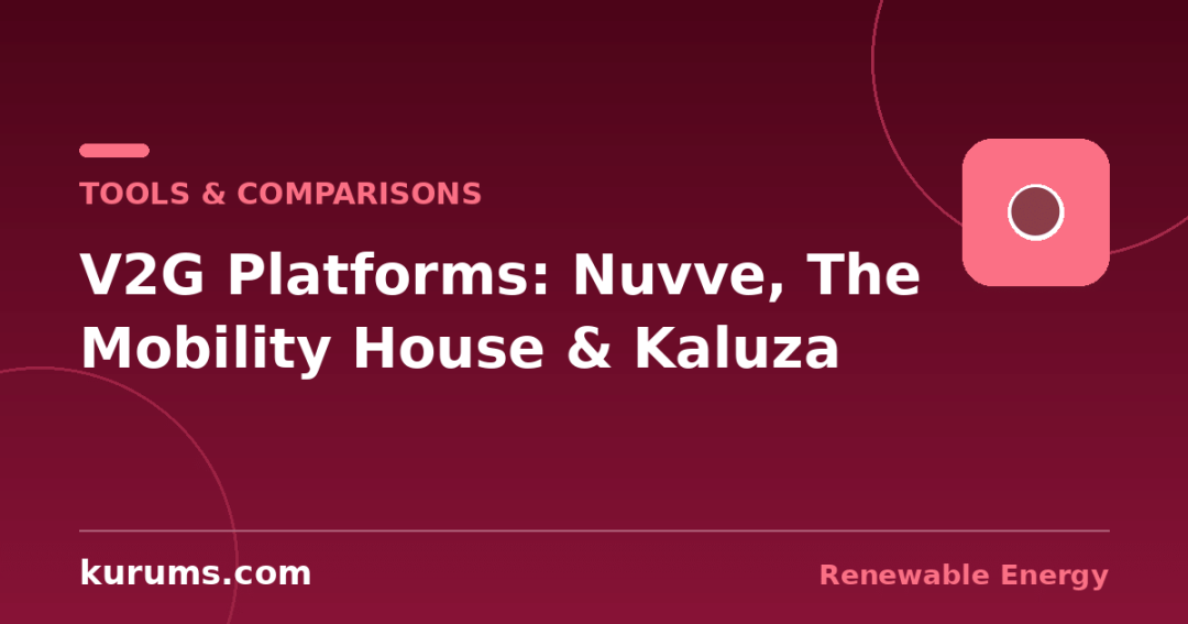 Nuvve vs The Mobility House vs Kaluza: V2G & Bidirectional Charging Platforms Compared