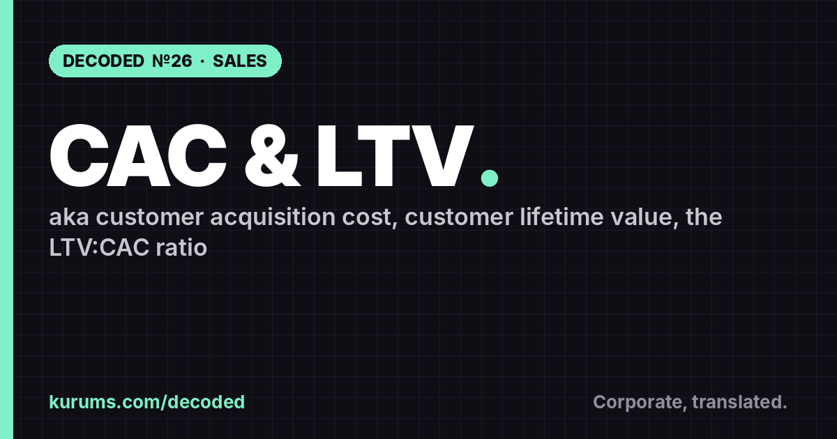 CAC & LTV explained for Gen Z — Kurums Decoded cover