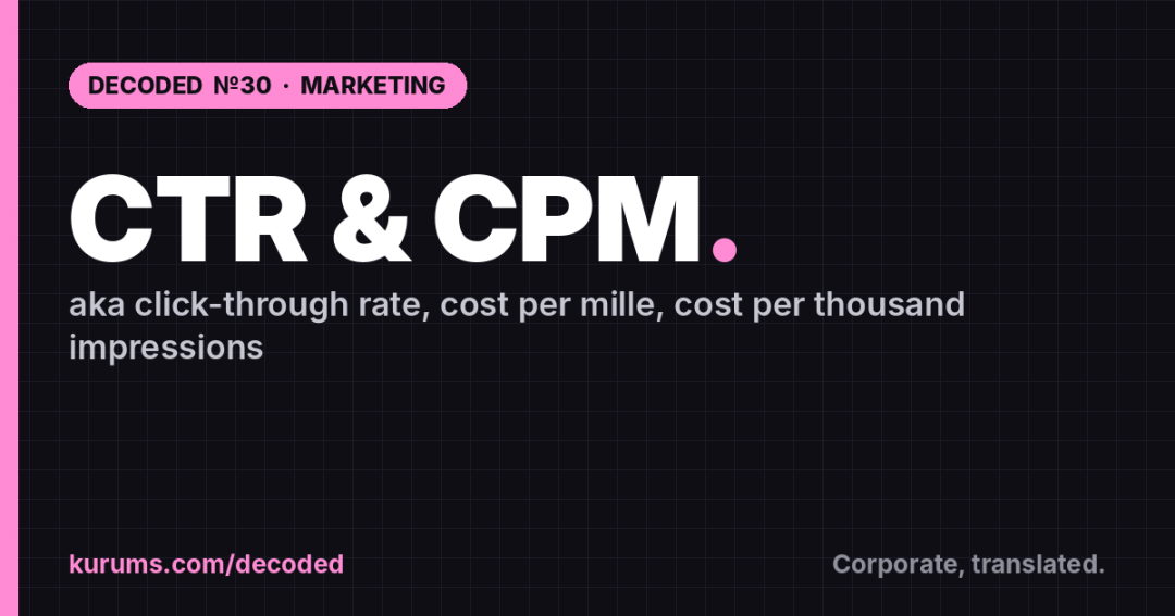CTR & CPM, Decoded: What It Actually Means