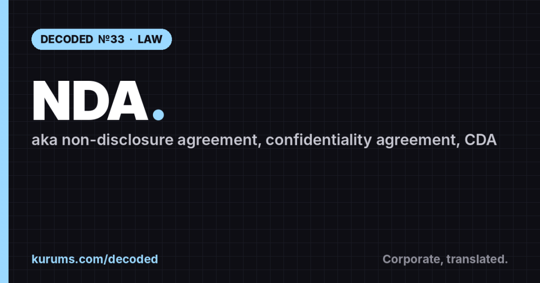 NDA, Decoded: What It Actually Means