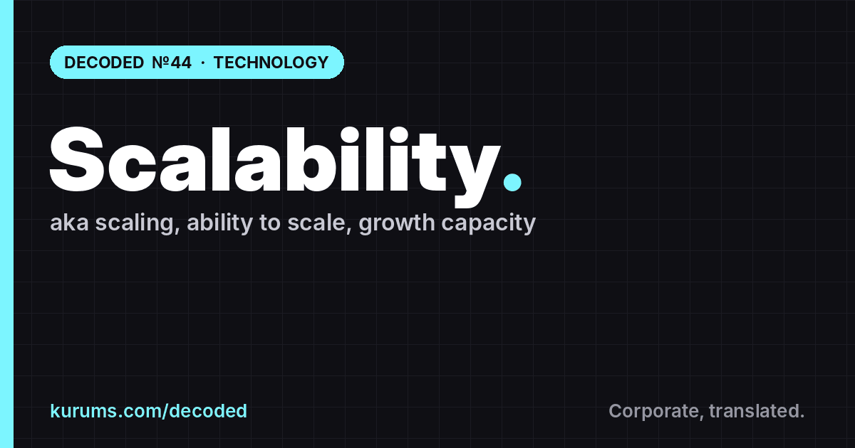 Scalability, Decoded: Kurums Decoded №44, Technology