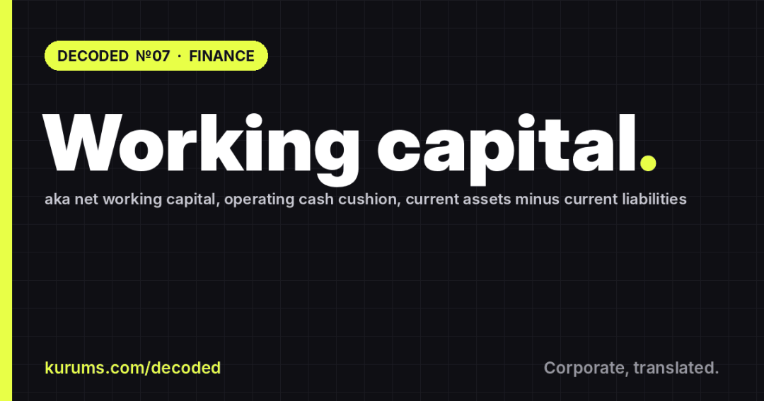 Working capital, Decoded: What It Actually Means