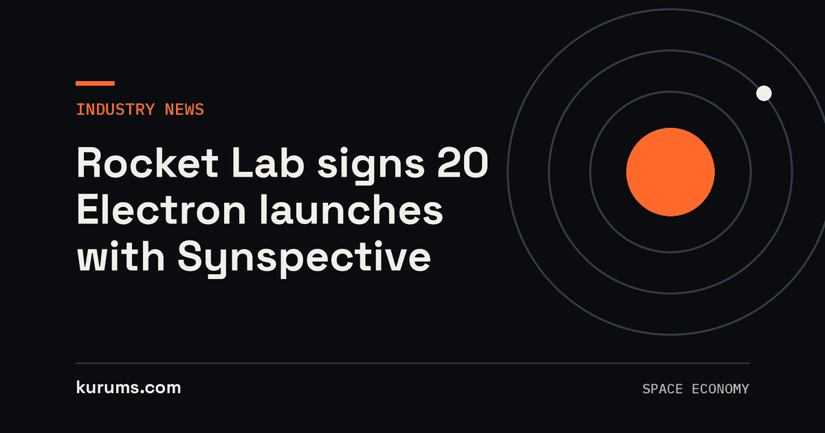 Rocket Lab signs 20 Electron launches with Synspective